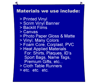 Welcome to ClassyPrints.com - Materials we use